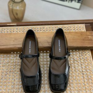 Retro Square-Toe Mary Jane Flats for Women - Soft-Soled, One-Strap Design, Gentle Temperament, Perfect for Spring & Autumn 2025