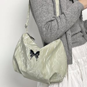 Retro Tote Bag for Women - Fresh Niche Design, Casual Commuting Shoulder Crossbody Bag, 2025 Fashion Trend