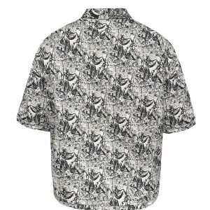 Reversible Jacquard Short Sleeve Shirt - Textured Pattern Two-Sided Wear for Y2K Style and Versatile Fashion