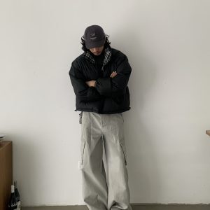 Reversible Plaid Cotton Jacket for Men and Women - Vintage Winter Short Coat with Clean Fit, Y2K Style