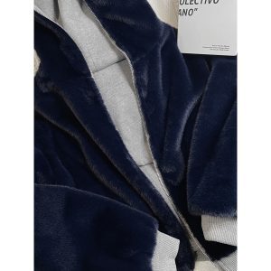 Reversible Plush Hooded Jacket and Casual Long Pants Set - American Retro Winter Fashion, Cozy Outfit for Stylish Comfort