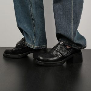 Round Toe Thick-Soled Loafers for Women - Height-Increasing Deep Mouth Flats with Velcro for Commuting and Work