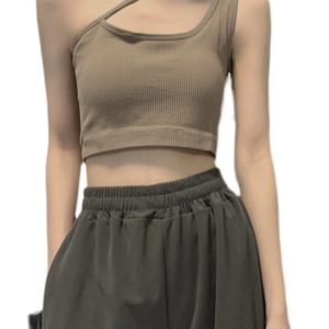 Sexy Camisole with Chest Pad for Jazz Dance - Short Outerwear Top, Perfect for Night Out and Y2K Style