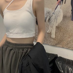 Sexy Camisole with Chest Pad for Jazz Dance - Short Outerwear Top, Perfect for Night Out and Y2K Style