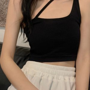 Sexy Camisole with Chest Pad for Jazz Dance - Short Outerwear Top, Perfect for Night Out and Y2K Style