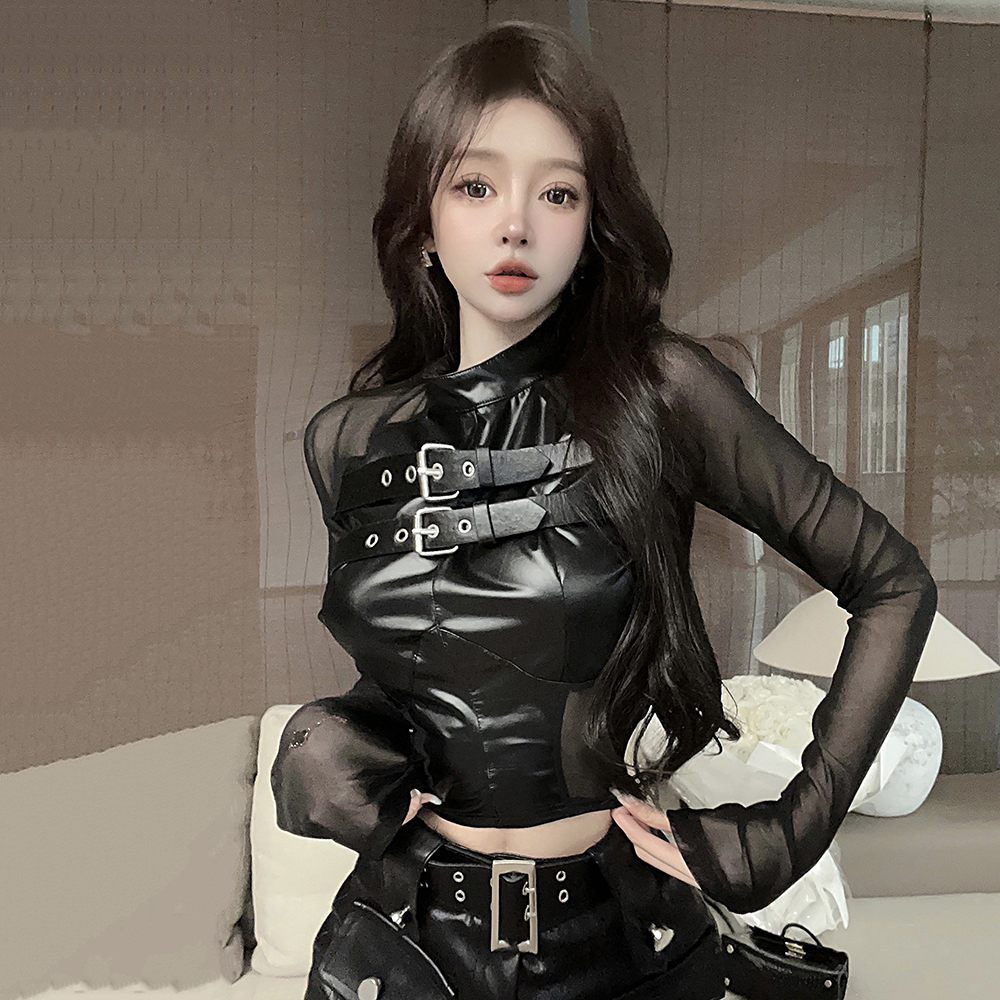 Sexy K-Pop Jazz Dance Top for Girls – Short Performance Outfit for Hot Girl Style, Trendy Dance Costume