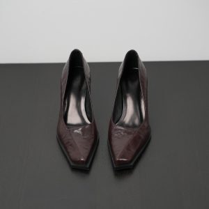 Shallow Mouth Square Toe High Heel Loafers for Women - Retro Thin Heel Office Commuting Shoes, Niche Design