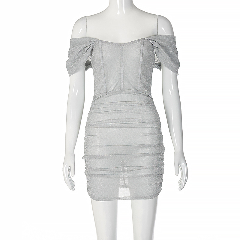 Shiny High-Waisted Slim Fit Dress for Women, 2025 European American Style, Slightly Sheer Pencil Skirt, Sexy Fashion Statement