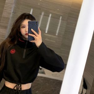 Short Jazz Dance Crop Top for Women - Thin Hoodie Style, Hot Girl Trend, Perfect for Practice and Studio Sessions
