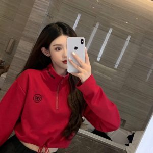 Short Jazz Dance Crop Top for Women - Thin Hoodie Style, Hot Girl Trend, Perfect for Practice and Studio Sessions