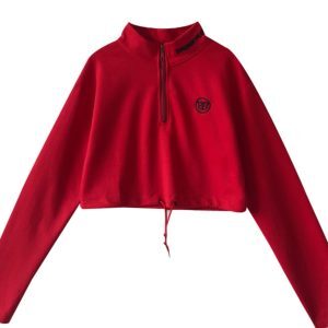 Short Jazz Dance Crop Top for Women - Thin Hoodie Style, Hot Girl Trend, Perfect for Practice and Studio Sessions
