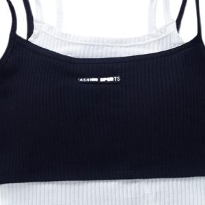 Slimming Layered Tank Top for Women - Sexy Jazz Dance Outfit, Fitness Camisole, Stylish Practice Wear for Dance and Fitness.