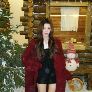 Soft Cozy Loose Knitted Sweater Coat for Women - Elegant Mid-Length Cardigan for Spring 2024, Casual Chic Layering Piece