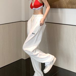 Solid Color Casual Sweatpants for Men and Women, Loose Fit Tapered Cuffs, Straight Leg, 90s Inspired, Comfortable Everyday Wear