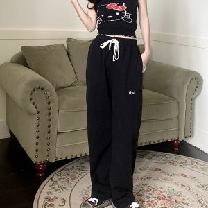 Solid Color Casual Sweatpants for Men and Women, Loose Fit Tapered Cuffs, Straight Leg, 90s Inspired, Comfortable Everyday Wear