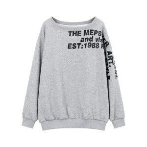 Spicy Girl Shoulder-Baring Long Sleeve Sports Suit with Three-Stripe Pants for Trendy Hip Hop Street Dance Style
