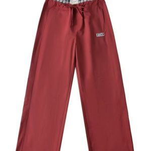 Spicy Girl Wide-Leg Hip-Hop Dance Pants - Checkered Patchwork Straight-Leg Jazz Pants with Double Waistband for Street Style Fashion