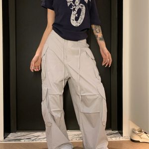 Spring 2025 Multi-Pocket Wide-Leg Work Pants for Men and Women - Loose Casual Straight Fit American Style