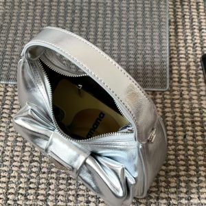 Spring/Summer 2025 Bow Hobo Handbag, High-End Half-Round Commuter Shoulder Crossbody Bag for Women, Versatile Fashion Accessory