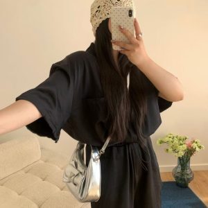 Spring/Summer 2025 Bow Hobo Handbag, High-End Half-Round Commuter Shoulder Crossbody Bag for Women, Versatile Fashion Accessory
