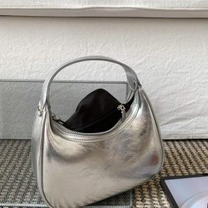 Spring/Summer 2025 Bow Hobo Handbag, High-End Half-Round Commuter Shoulder Crossbody Bag for Women, Versatile Fashion Accessory