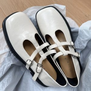 Square-Toe Leather Mary Jane Shoes for Women - Stylish Spring Loafers for Students - Chic Evening Breeze Design 2025