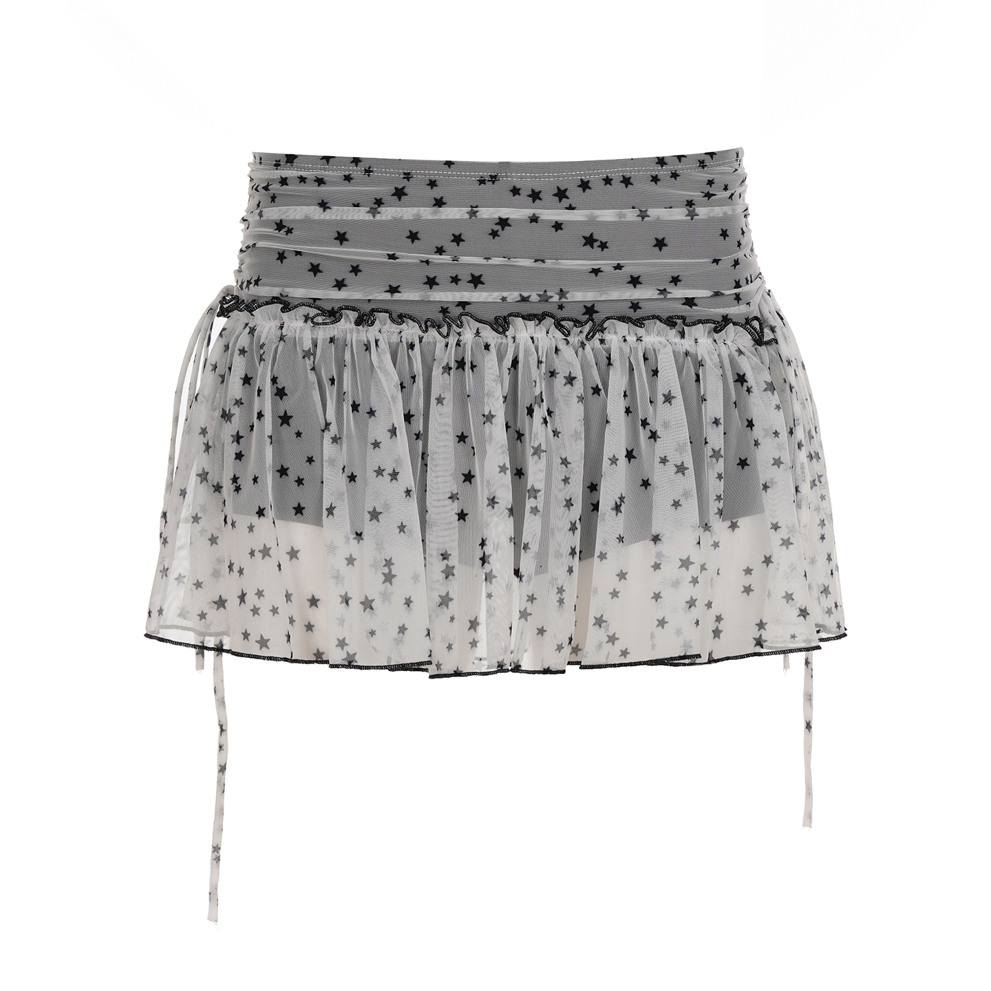 Starry Dreamy Sheer Lace Mini Skirt for Hot Girls - 90s Inspired Millennium Style Fashion