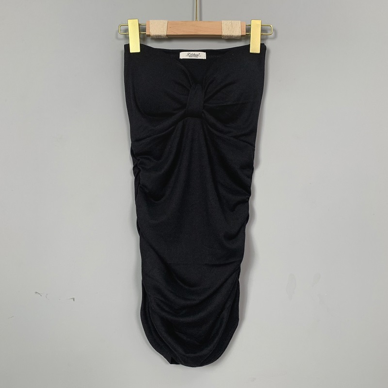 Strapless Summer Mini Dress for Nightclub, Chest-Revealing Tight Fit, Bodycon Style Hugging Hips, Perfect for Hot Girls