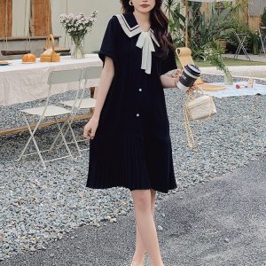 Stunning Doll Collar Chiffon Dress for Women - Unique Loose Fit Summer 2025 Fashion Trend