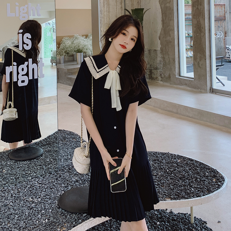 Stunning Doll Collar Chiffon Dress for Women - Unique Loose Fit Summer 2025 Fashion Trend