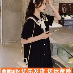 Stunning Doll Collar Chiffon Dress for Women - Unique Loose Fit Summer 2025 Fashion Trend