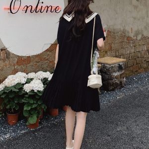 Stunning Doll Collar Chiffon Dress for Women - Unique Loose Fit Summer 2025 Fashion Trend