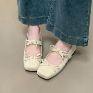 Suede High-Heeled Bow Mary Jane Shoes - Versatile Commuter Footwear for Skirts and Dresses, Stylish Everyday Wear
