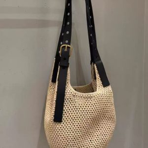 Summer 2025 Large Capacity Straw Crochet Woven Tote Bag - Stylish Shoulder & Crossbody Bag for Women
