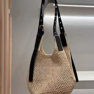 Summer 2025 Large Capacity Straw Crochet Woven Tote Bag - Stylish Shoulder & Crossbody Bag for Women