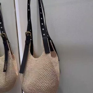 Summer 2025 Large Capacity Straw Crochet Woven Tote Bag - Stylish Shoulder & Crossbody Bag for Women
