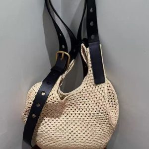 Summer 2025 Large Capacity Straw Crochet Woven Tote Bag - Stylish Shoulder & Crossbody Bag for Women