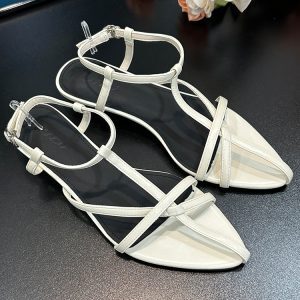 Summer 2025 Open-Toe One-Strap High-Heeled Sandals for Women, Pointed Toe Design, Thin Straps, Perfect for Skirts and Dresses
