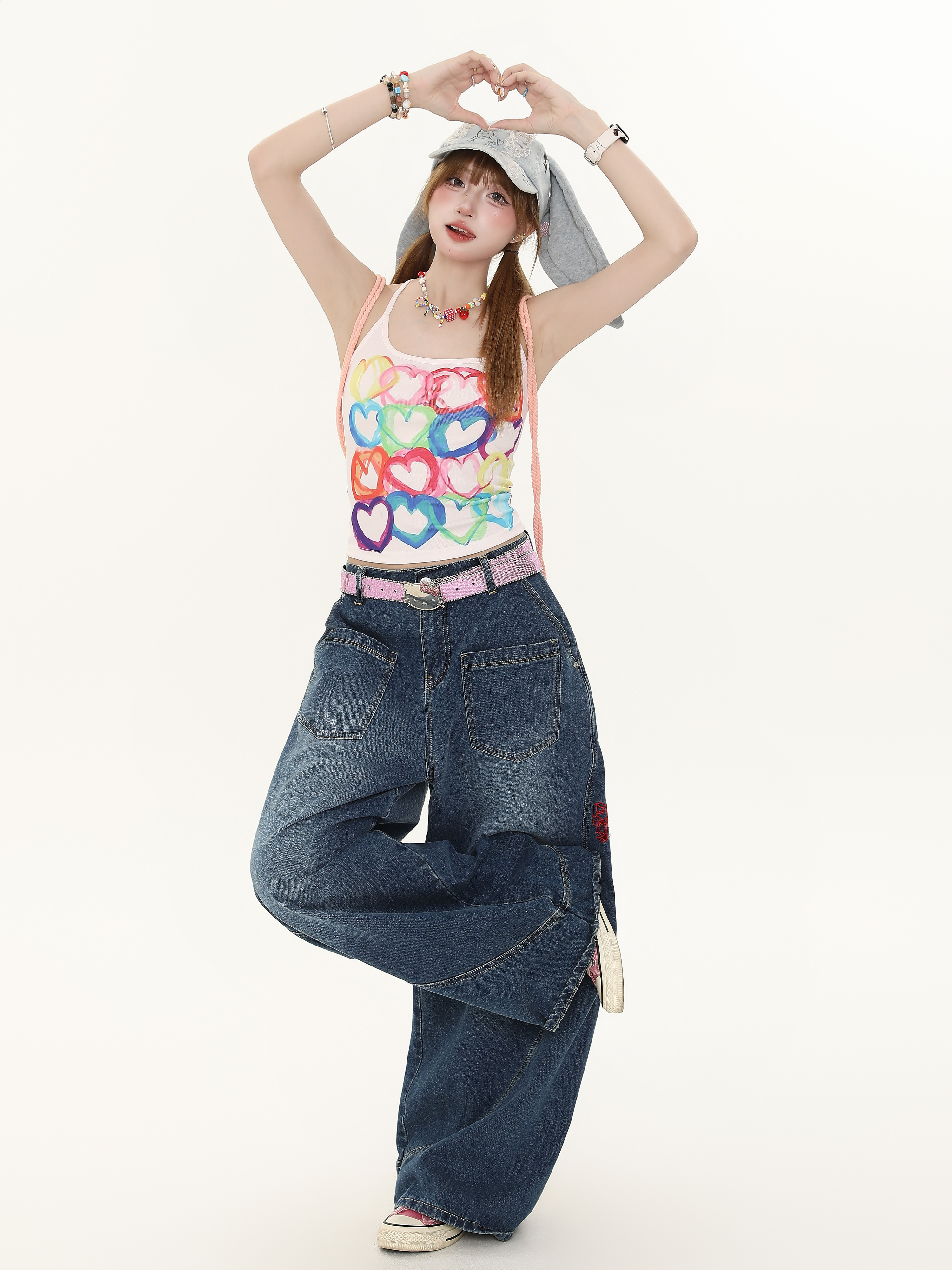 Summer Cartoon Print Camisole for Women - Sweet Style Slim Fit Versatile Top, Trendy 90s Inspired Fashion