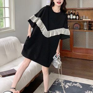 Summer Casual Loose Fit T-Shirt Dress for Women, Relaxed Style, Flattering Design, Unique and Beautiful for Effortless Chic