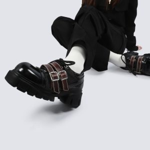 Summer Gender-Neutral Retro Casual Thick-Soled Leather Shoes for Women - Versatile Fashion Footwear