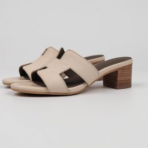 Summer Open-Toe H-Shaped Sandals for Women - Chunky Mid-Heel Vacation Style Footwear