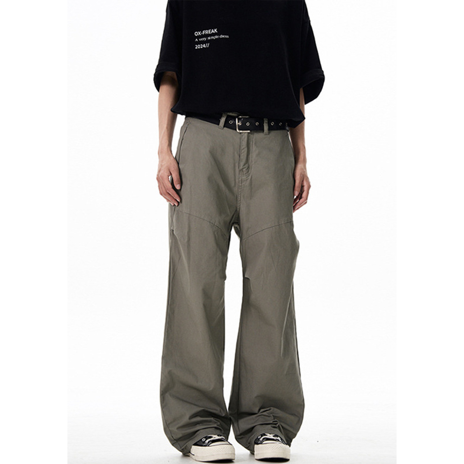 Summer Vintage Pleated Casual Pants for Men & Women - Loose Wide-Leg Cleanfit Trousers, Y2K Inspired Fashion