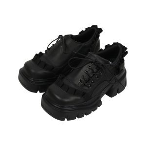 Summer Women's Japanese-style Mary Jane Leather Shoes - Thick-soled Sports Flats for a Trendy Academy Look