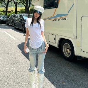 Supermodel God Pants Pure Spicy Straight Slim Retro Slightly Flared Jeans - Trendy Y2K Style