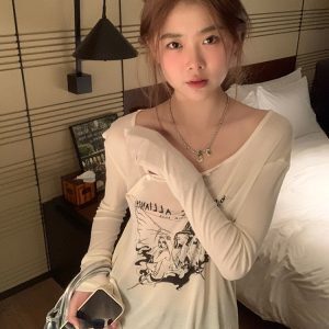 Sweet and Spicy Jazz Dance Top for Women, K-Pop Style Thin Cardigan for Spring, European American Group Performance Wear