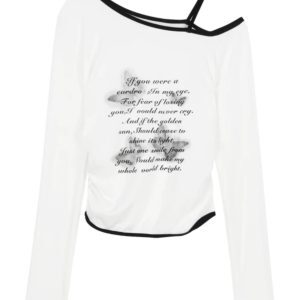 Sweet and Spicy K-Pop Off-Shoulder Dance Top - Fitted Long Sleeve Sexy T-Shirt for Girls
