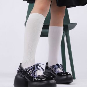 Sweet Cool Mary Jane Shoes for Women - Cute Height-Increasing Thick-Soled Leather Flats for Summer 2025