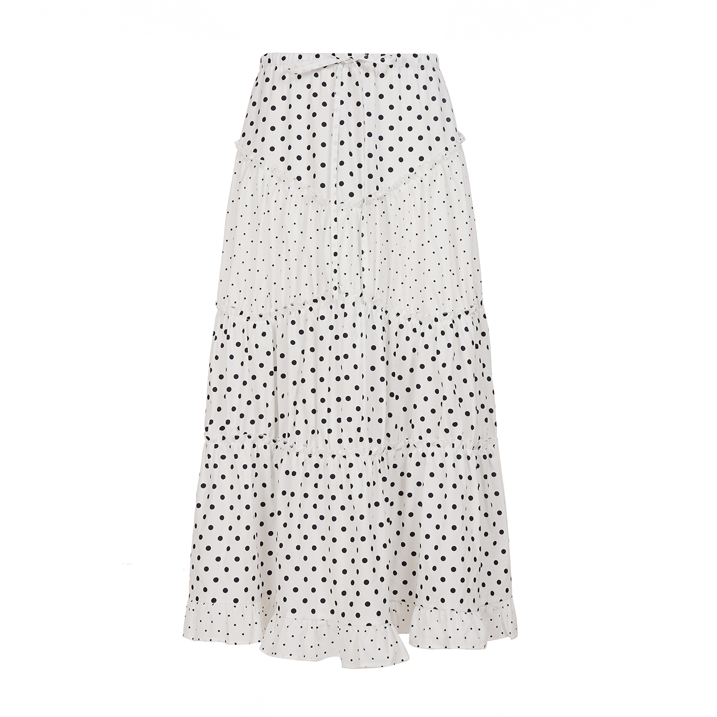 Sweet Princess Style Polka Dot A-Line Midi Skirt for Women, Fashionable Vintage-Inspired Versatile Long Skirt, Age-Reducing Fashion