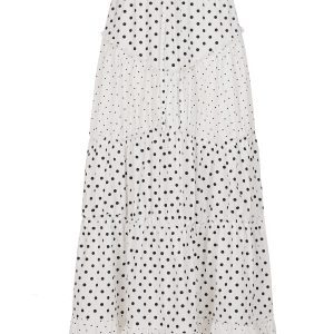Sweet Princess Style Polka Dot A-Line Midi Skirt for Women, Fashionable Vintage-Inspired Versatile Long Skirt, Age-Reducing Fashion